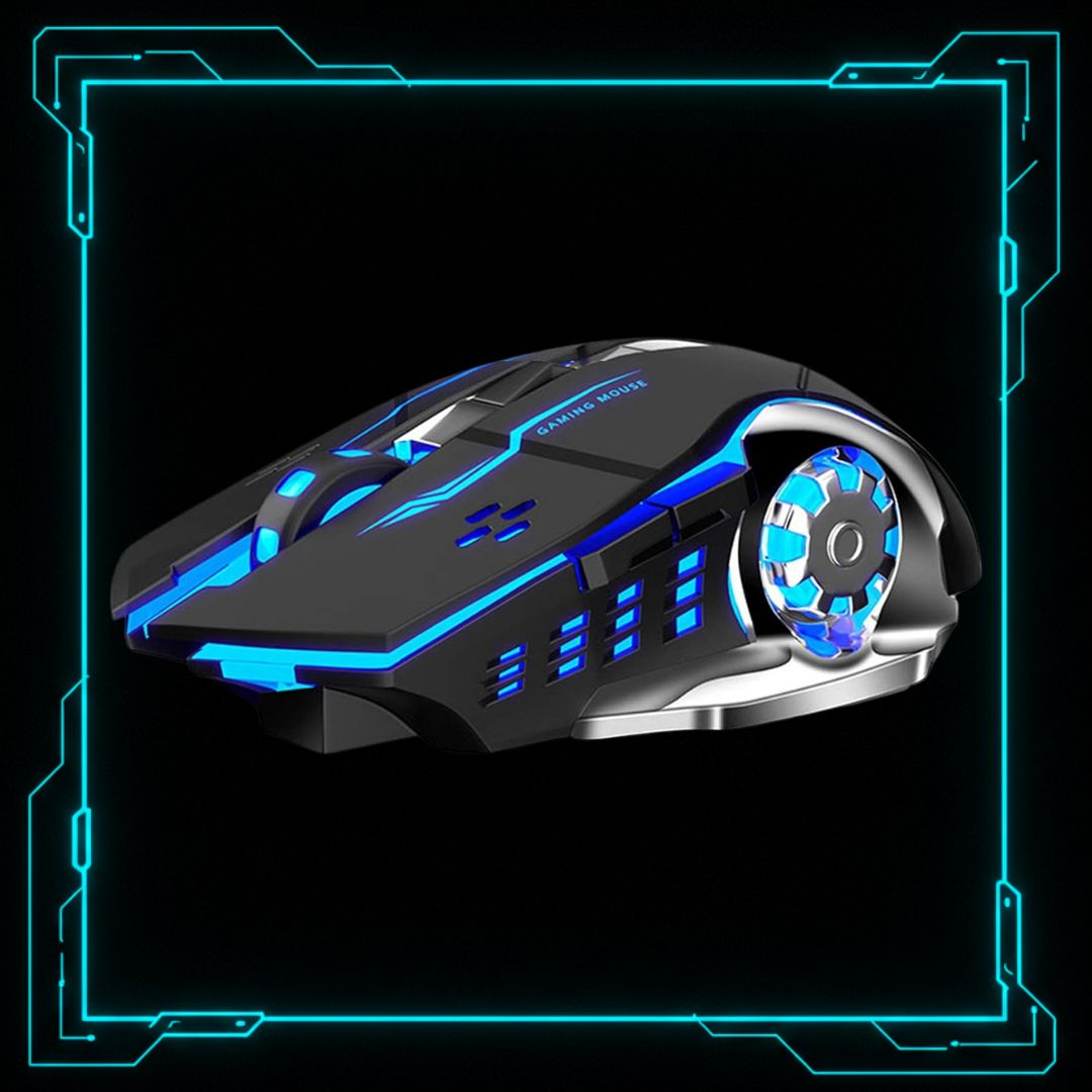 Mouse Gamer Sem Fio RGB — AULA SC100 PRETO