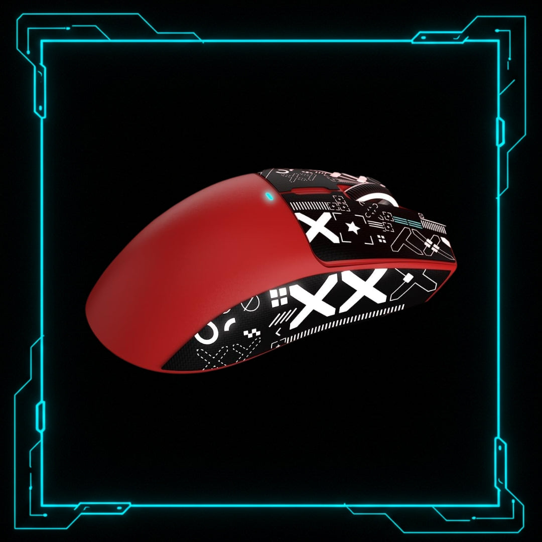 Mouse Gamer Sem Fio com Base de Carregamento Magnética — Attack Shark X11 Vermelho