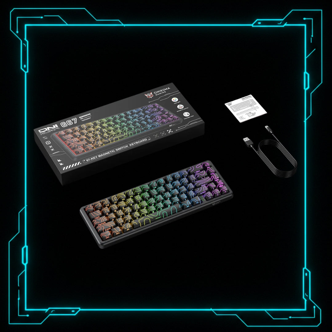 Teclado Mecânico 60 Com Fio RGB - ONIKUMA G67